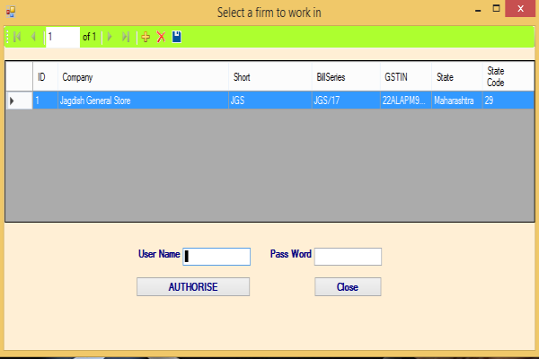 Select Company to Workin